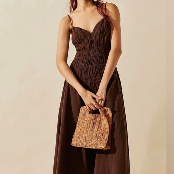 COPY - Free people verbana midi dress brown - Picture 2 of 3